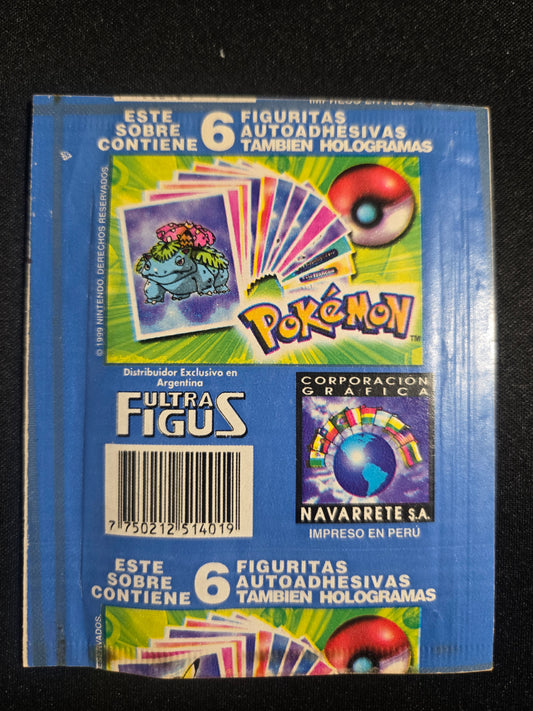 Extremely Rare Vintage Pokémon Sticker Pack Sealed 1999 Peru Navarrete (Hologram) - Moonlight Collectibles product image
