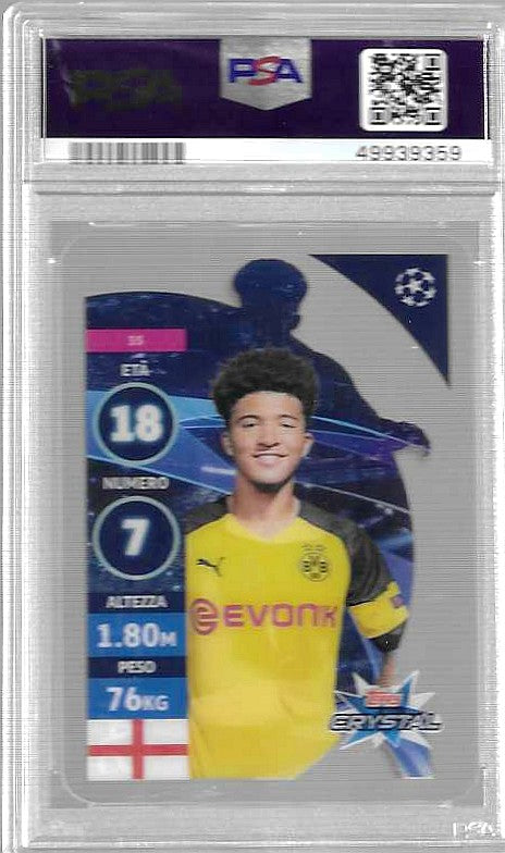 2018 Topps Crystal Uefa Champions League #35 Jadon Sancho Uefa Chps League PSA 9 - single item listing, image for visual reference only