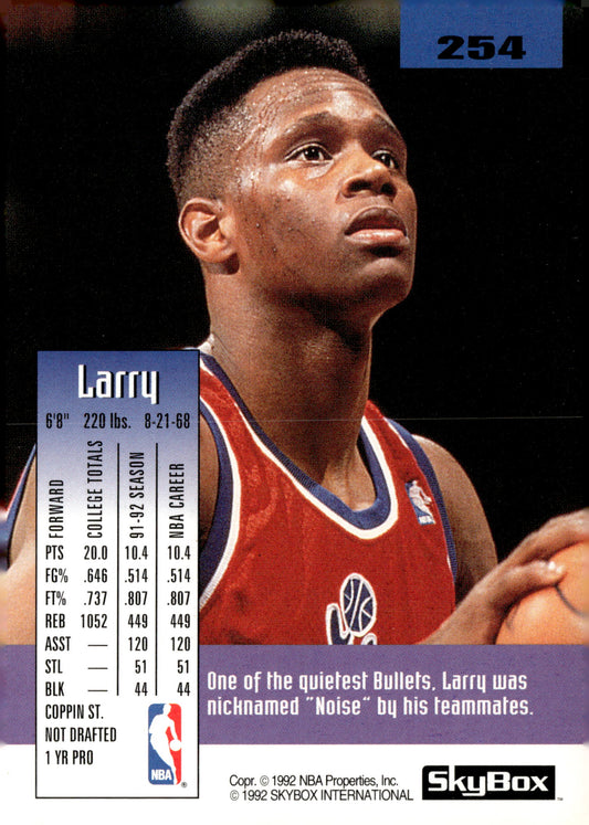 1992-93 SkyBox #254 Larry Stewart