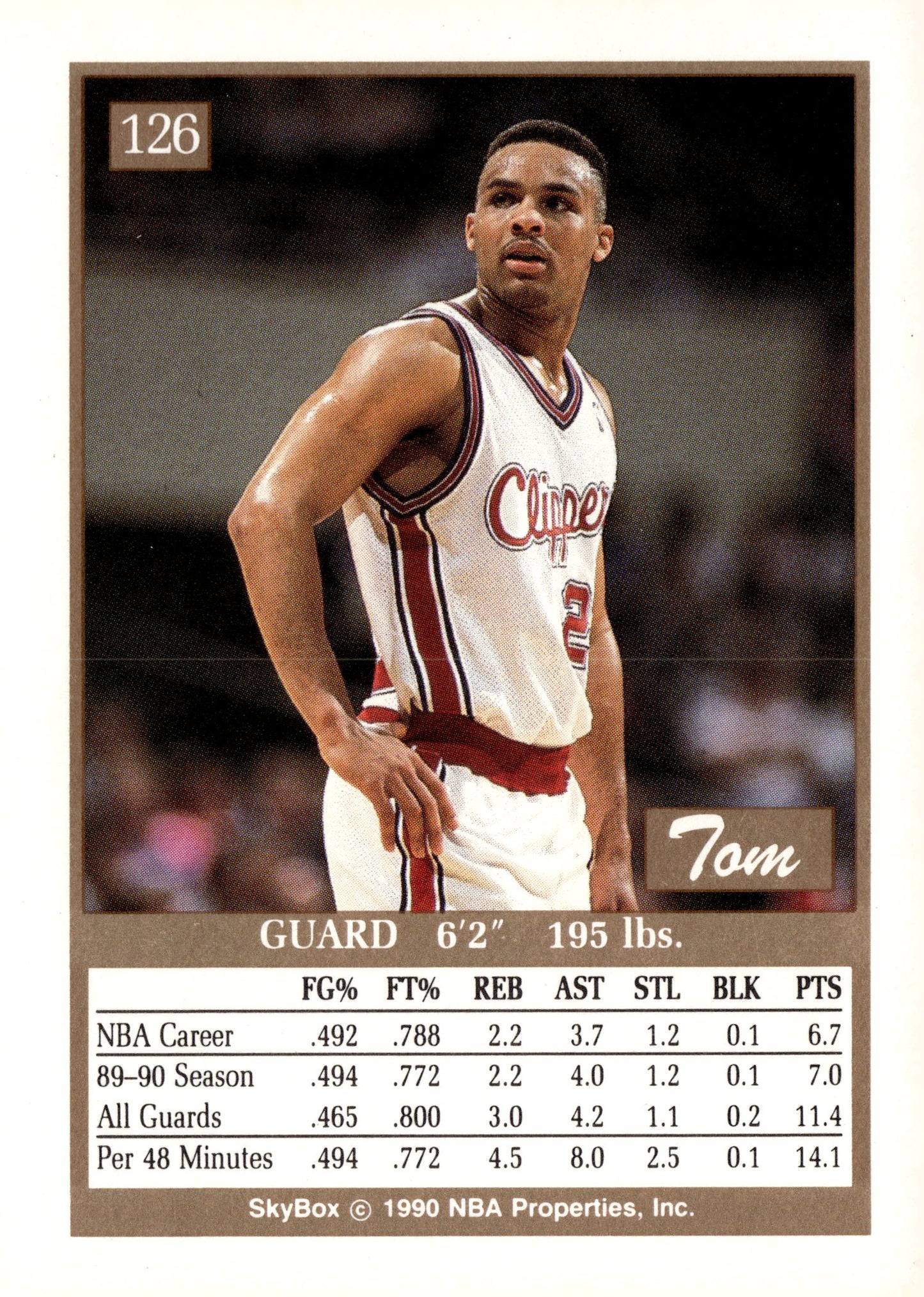 1990-91 SkyBox #126 Tom Garrick