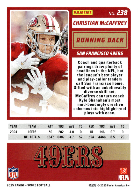2025 Score-A-Treat #238 Christian McCaffrey - single item listing, image for visual reference only
