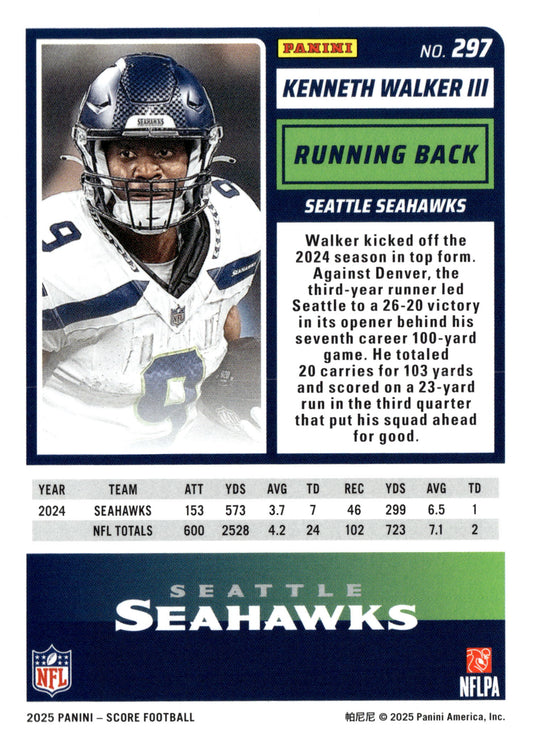 2025 Score-A-Treat #297 Kenneth Walker III - single item listing, image for visual reference only