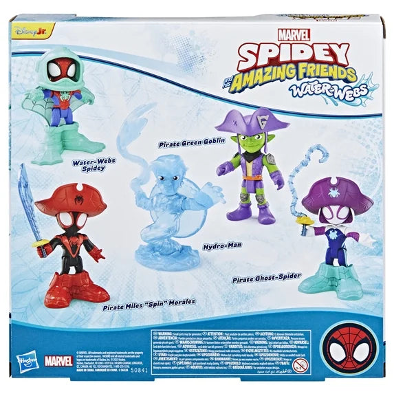 Marvel Spidey and His Amazing Friends Water-Webs Open Water & Pirates 5-Figure Pack