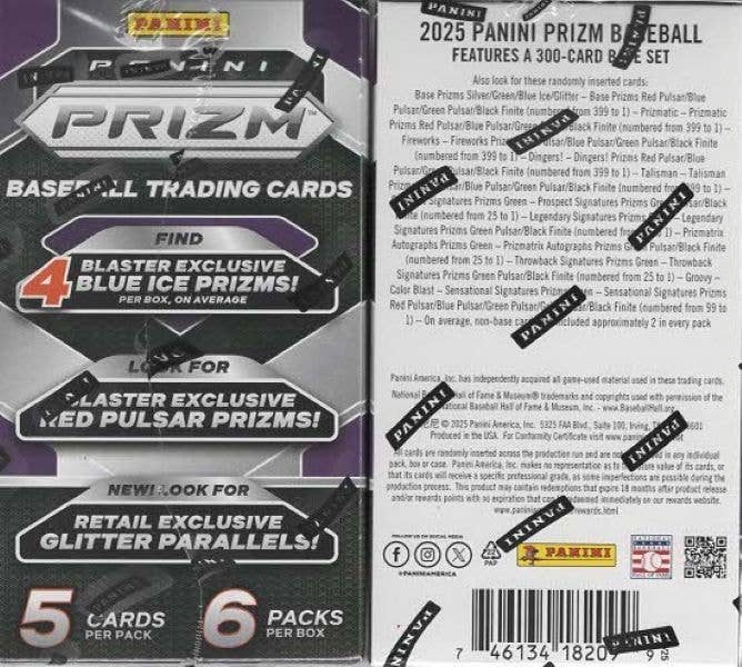 2025 Panini Prizm Baseball 30ct. Blaster Box - Sealed - single item listing, image for visual reference only