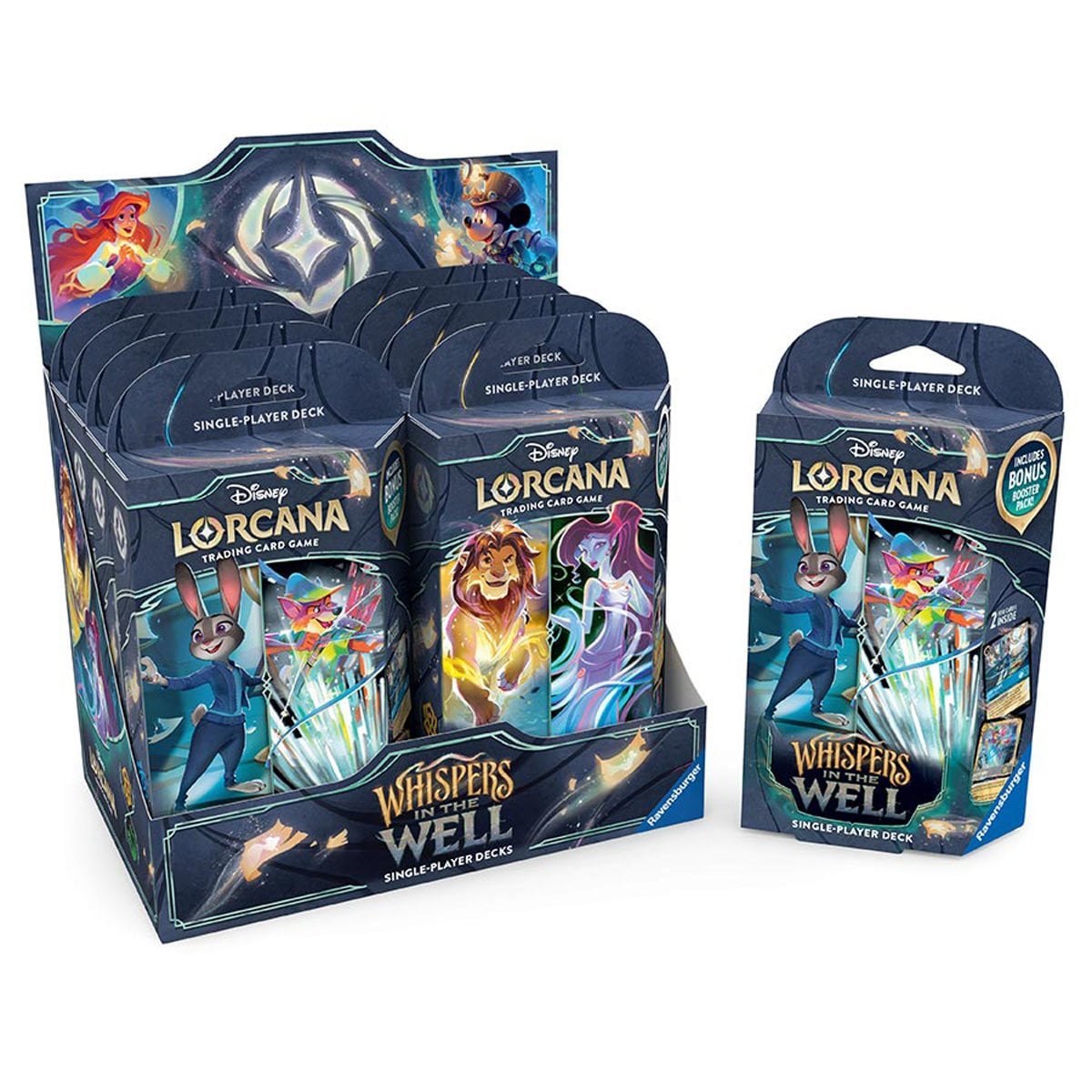 Disney Lorcana Set 10 Whispers in the Well single starter deck with cards accessories and booster pack