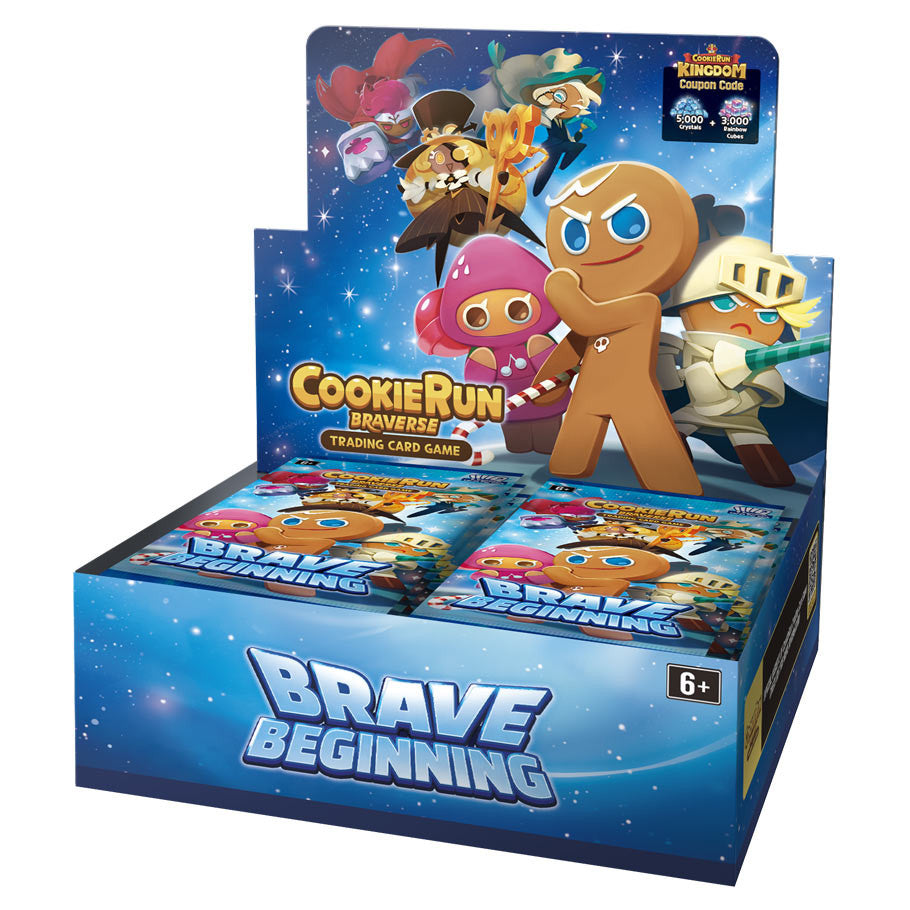 CookieRun Braverse TCG Set 1 Brave Beginning booster display containing 28 packs
