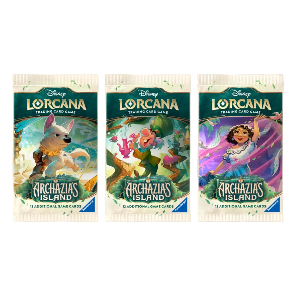 Sealed Disney Lorcana TCG Archazia's Island Set 7 booster pack containing 12 cards