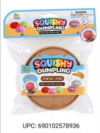 Sunday Gift Squishy Dumpling mystery blind bag with mini steamer container and one random squishy toy