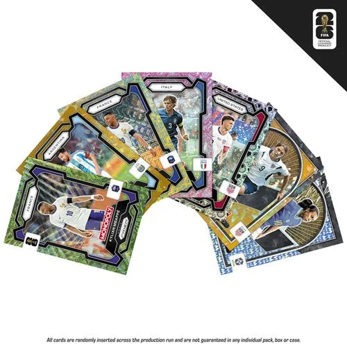 Monopoly Panini Prizm FIFA World Cup Trading Cards Booster Box (6 Packs) - Sealed - single item listing, image for visual reference only