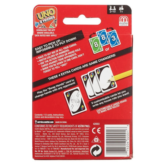 UNO Classic 108-Card Game with Instructions by Mattel