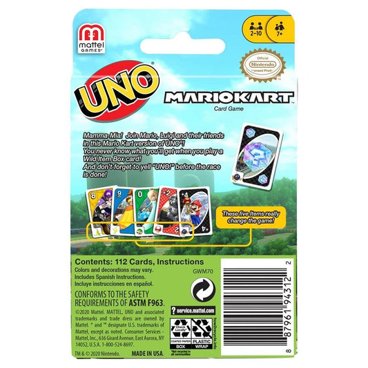 UNO Mario Kart Matching Card Game by Mattel