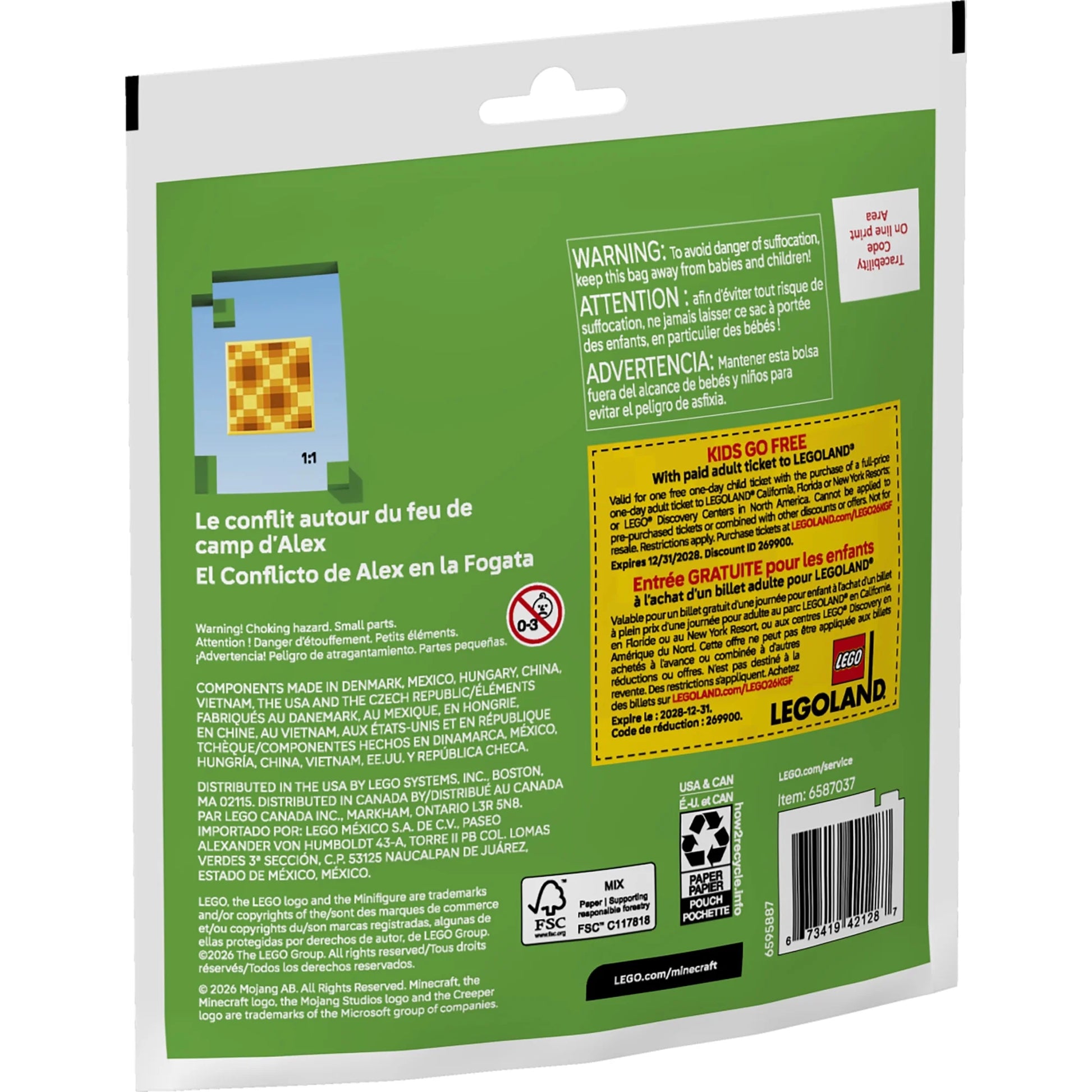 LEGO Minecraft Alex’s Campfire Conflict Set (30732) – 31 Pieces - Moonlight Collectibles product image