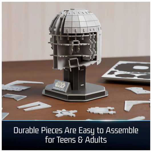 4D Build Star Wars The Mandalorian Boba Fett Helmet 3D Paper Model Kit - 100 Pieces