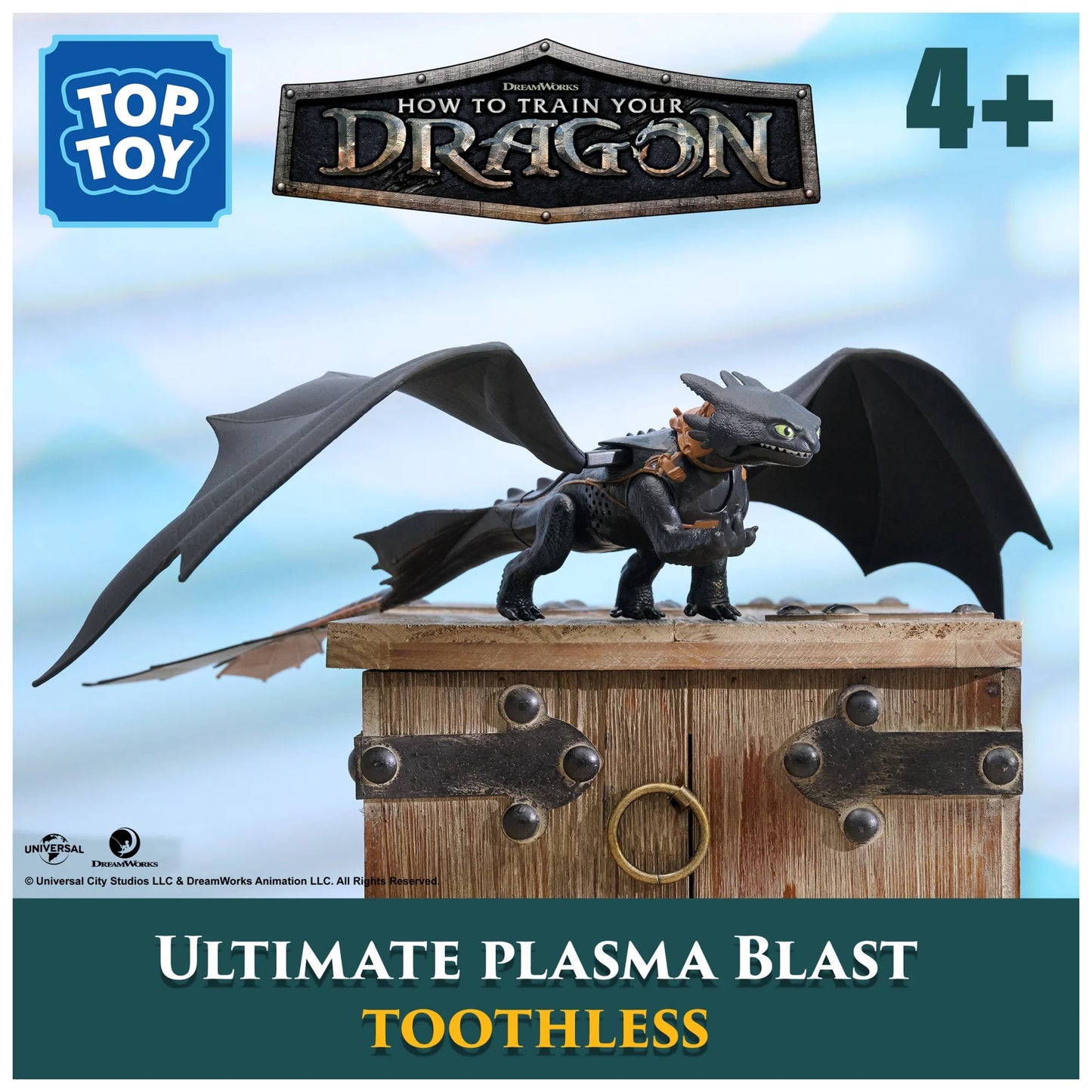 DreamWorks Dragons Ultimate Plasma Blast Toothless Figure with 15-Inch Wingspan