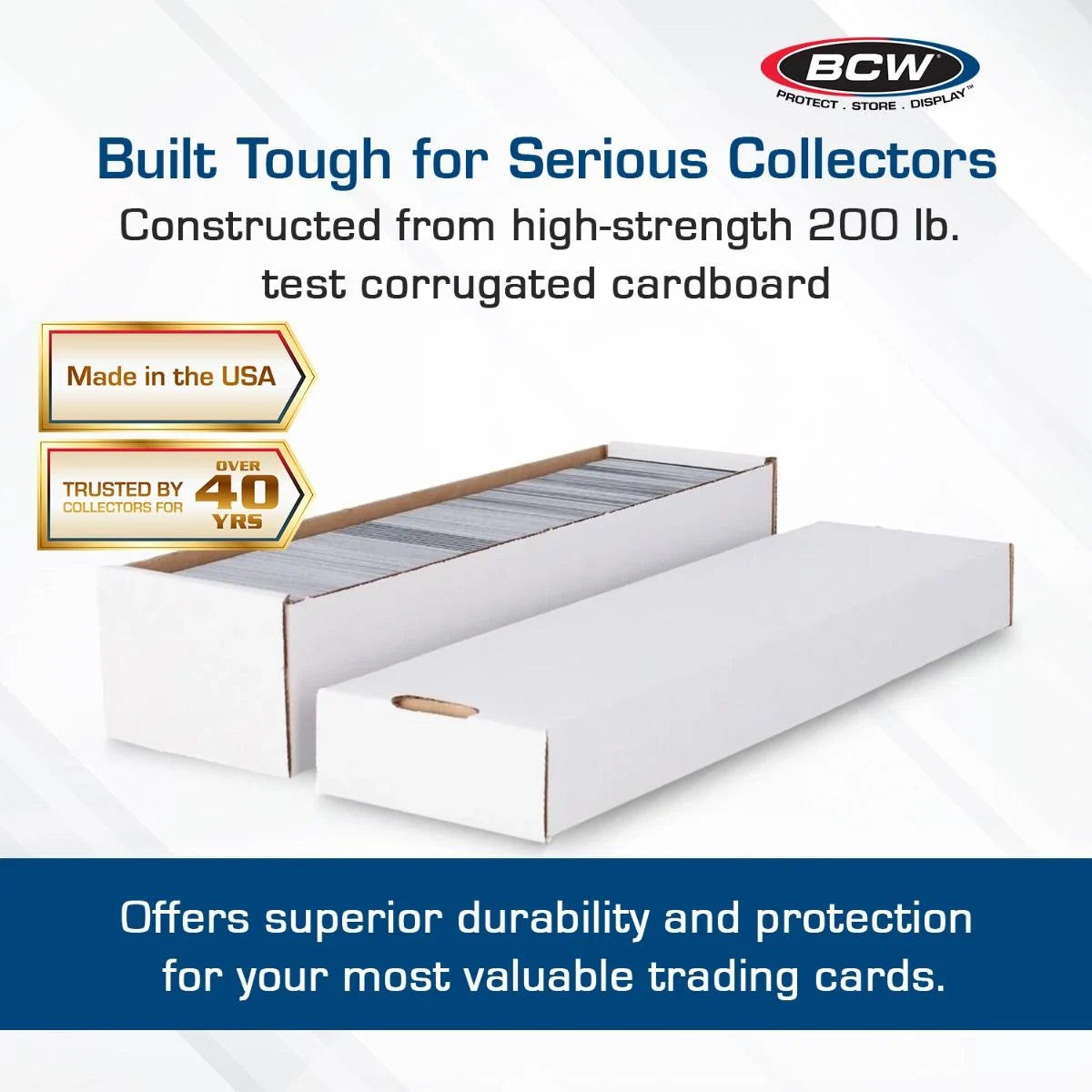 BCW 800 Count 2-Piece Trading Card Storage Box with Lid