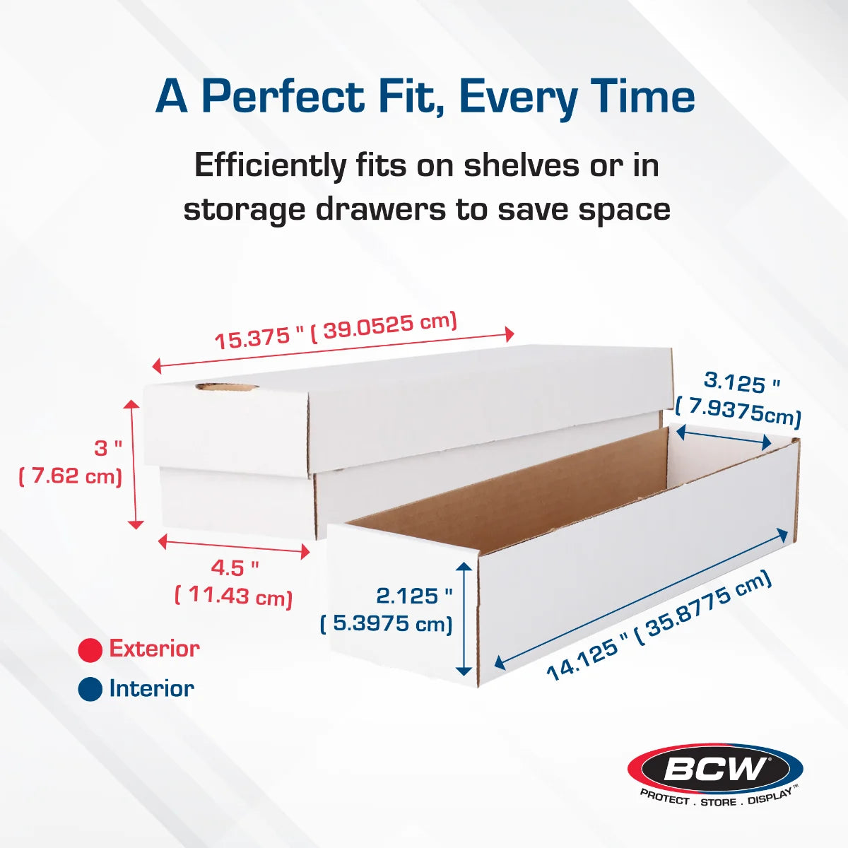 BCW 800 Count 2-Piece Trading Card Storage Box with Lid