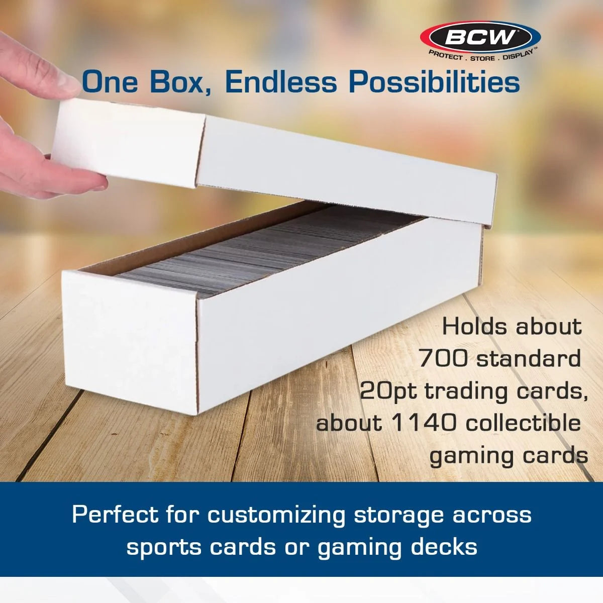 BCW 800 Count 2-Piece Trading Card Storage Box with Lid