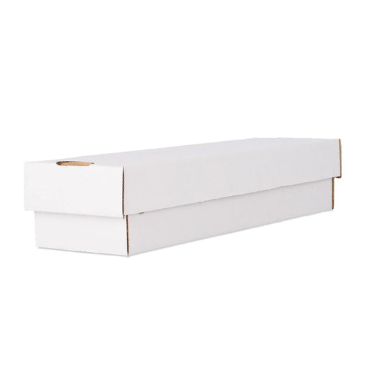 White BCW 800 Count two-piece cardboard trading card storage box with removable lid and base