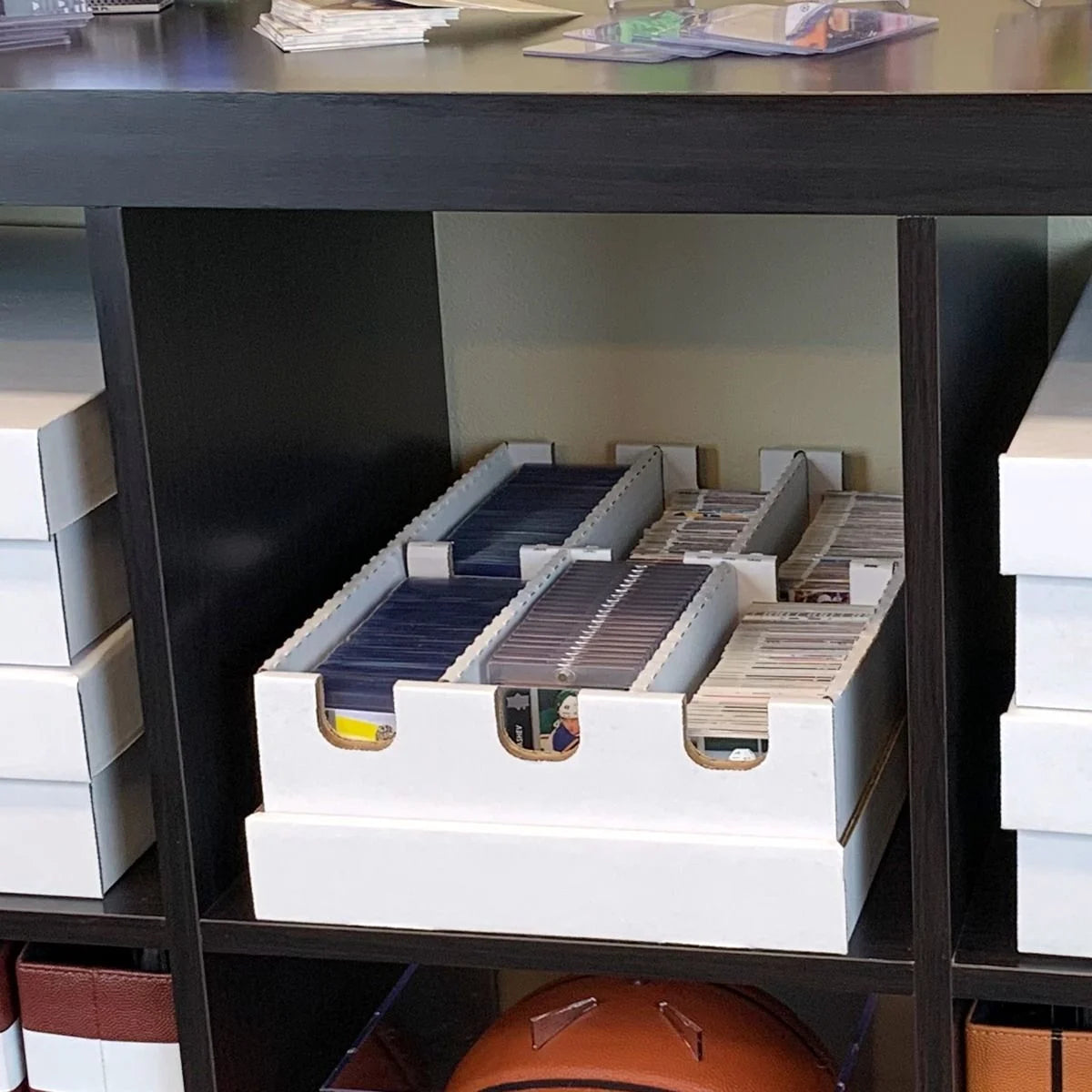 BCW Cargo Box 6 Cell 3x2 White Card Storage Box