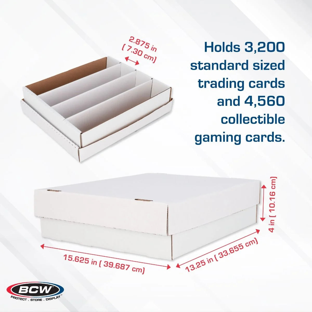 BCW Monster Storage Box 3200 Count White Trading Card Box