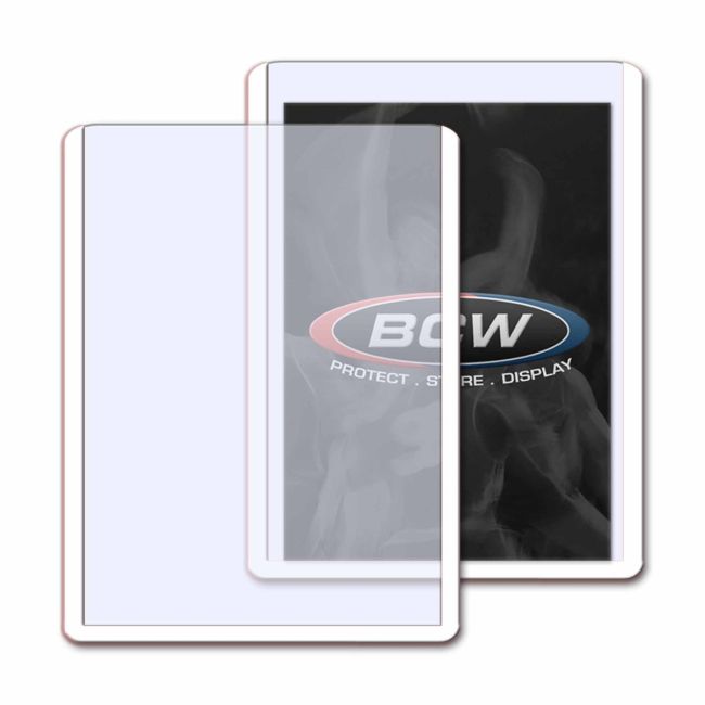 BCW 3x4 Topload Card Holders White Border 35pt 25 Pack