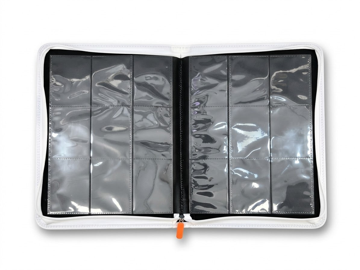 Mystery Ninja 360-Card Zippered Trading Card Binder – Orange 9-Pocket Album