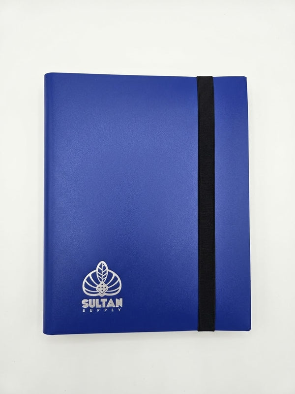 Sultan Supply 360-Card Trading Card Binder – Blue 9-Pocket Album with Elastic Closure