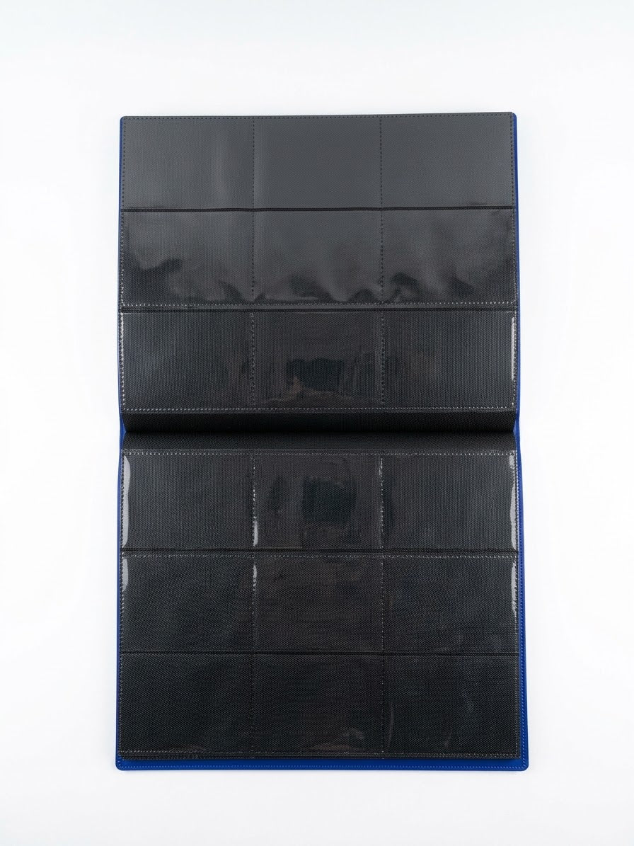 Sultan Supply 360-Card Trading Card Binder – Blue 9-Pocket Album with Elastic Closure
