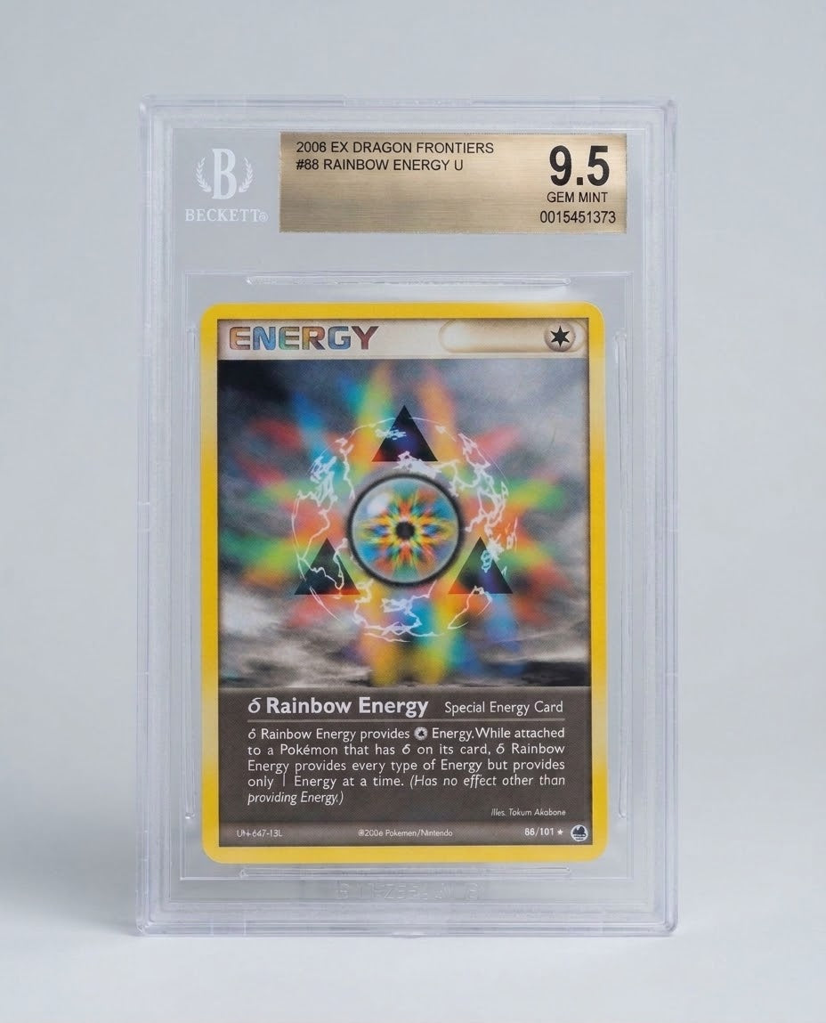 2006 Pokemon EX Dragon Frontiers Rainbow Energy U trading card graded BGS 9.5
