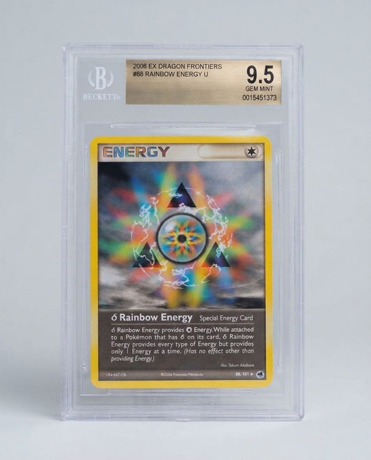 2006 Pokemon EX Dragon Frontiers Rainbow Energy U trading card graded BGS 9.5