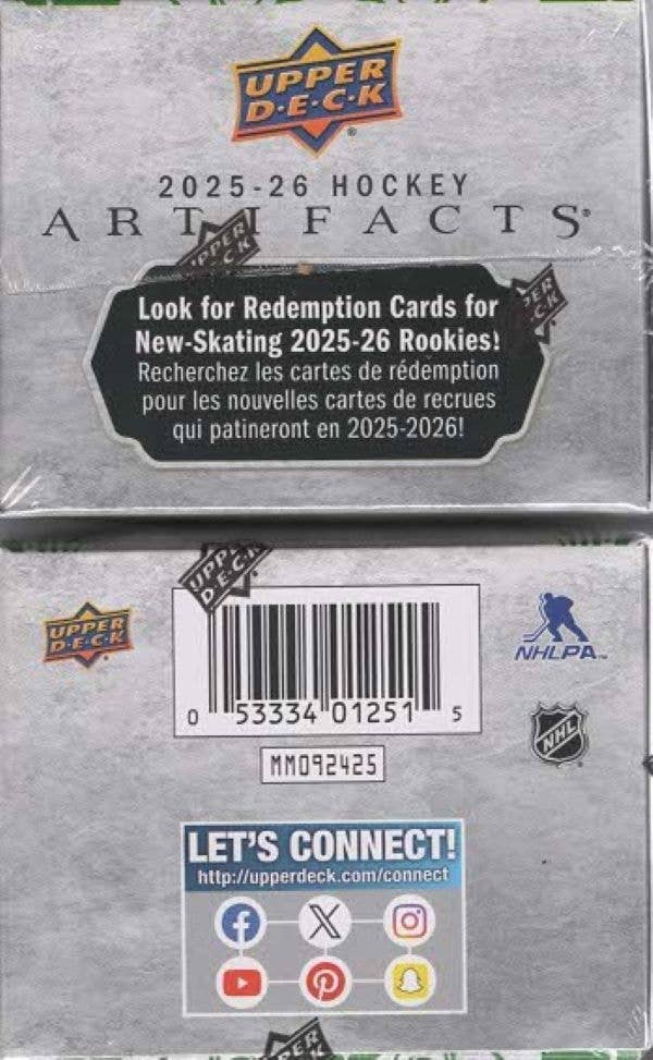 2025-26 Upper Deck Artifacts NHL Hockey 24ct. Blaster Box
