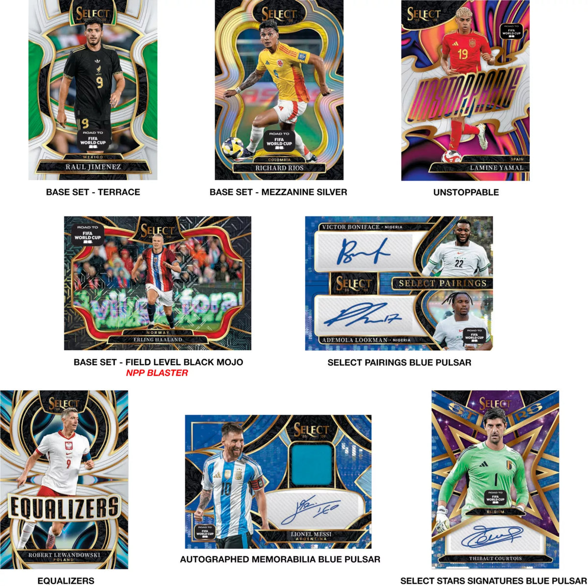 2025-26 Panini Select Road to FIFA World Cup Soccer Blaster Box 24 Cards