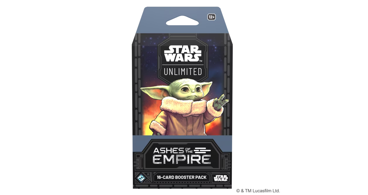 Star Wars Unlimited Ashes of the Empire sleeved booster pack containing 16 trading cards