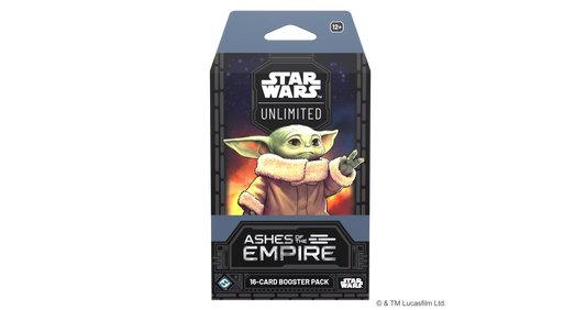 Star Wars Unlimited Ashes of the Empire sleeved booster pack containing 16 trading cards