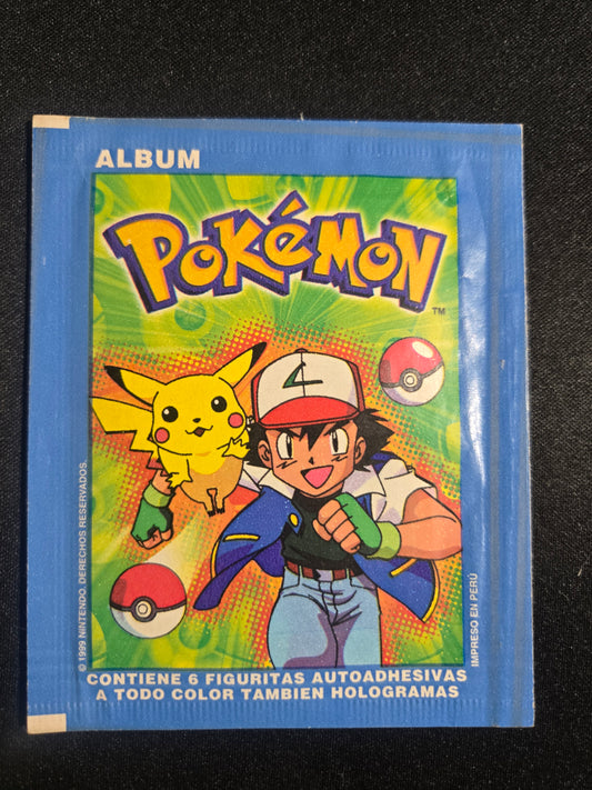 Extremely Rare Vintage Pokémon Sticker Pack Sealed 1999 Peru Navarrete (Hologram) - Moonlight Collectibles product image