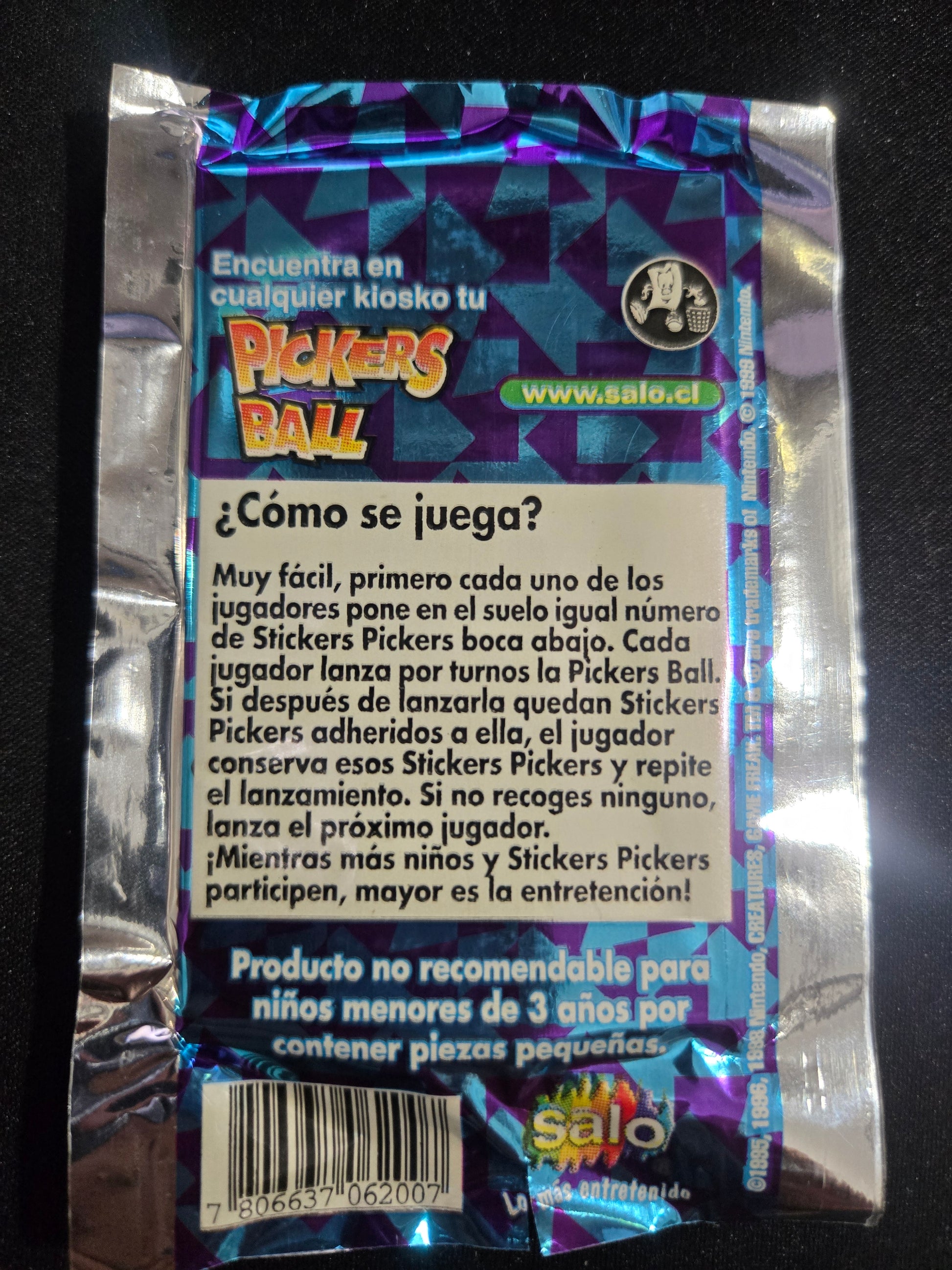 Rare Vintage Pokémon Stickers Pickers Single Booster Pack Sealed 1999 Salo Chile - 1 Pack - Moonlight Collectibles product image