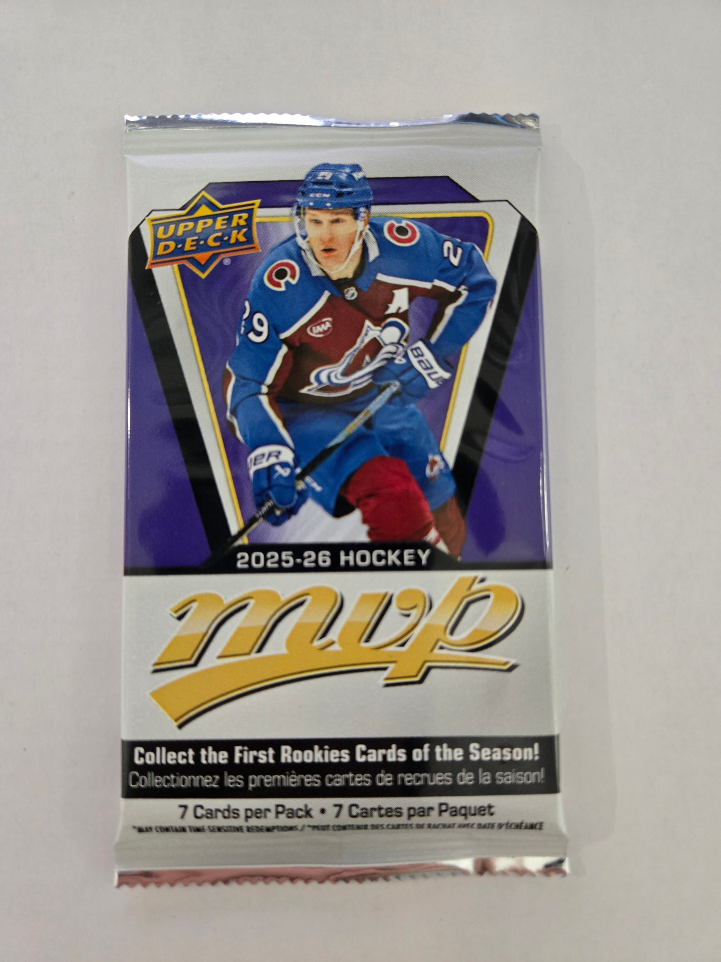 2025-26 Upper Deck MVP Hockey Blaster Pack - 7 Cards - Sealed - single item listing, image for visual reference only