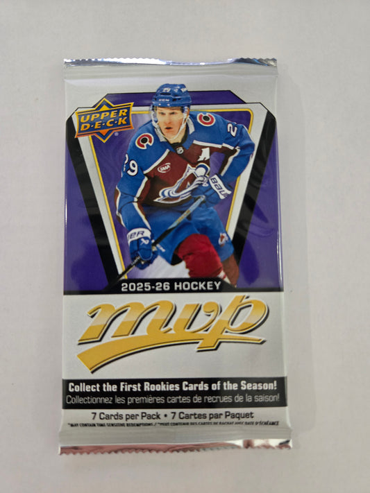 2025-26 Upper Deck MVP Hockey Blaster Pack - 7 Cards - Sealed - single item listing, image for visual reference only