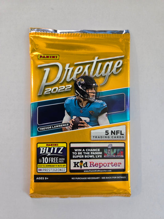 2022 Panini Prestige NFL Football Trading Cards - 5 Cards - single item listing, image for visual reference only