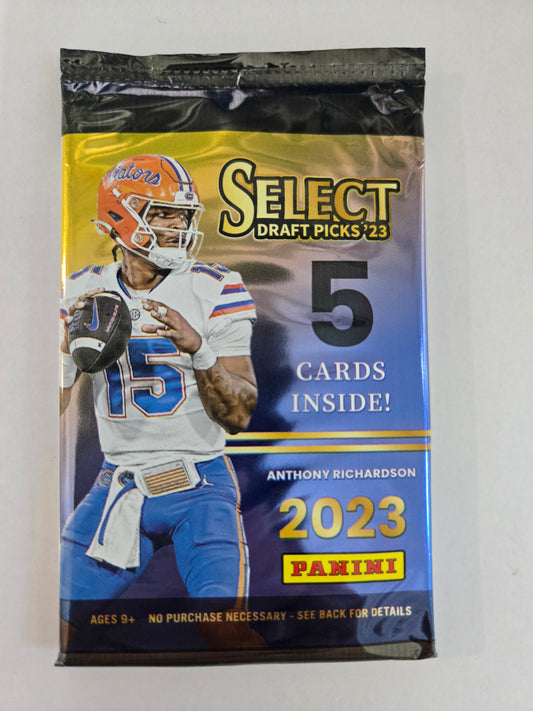 NFL Panini 2023 Select Draft Picks Collegiate Football Trading Card Blaster Pack - 5 Cards - single item listing, image for visual reference only