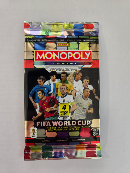 Monopoly Panini Prizm FIFA World Cup Trading Card Pack - single item listing, image for visual reference only