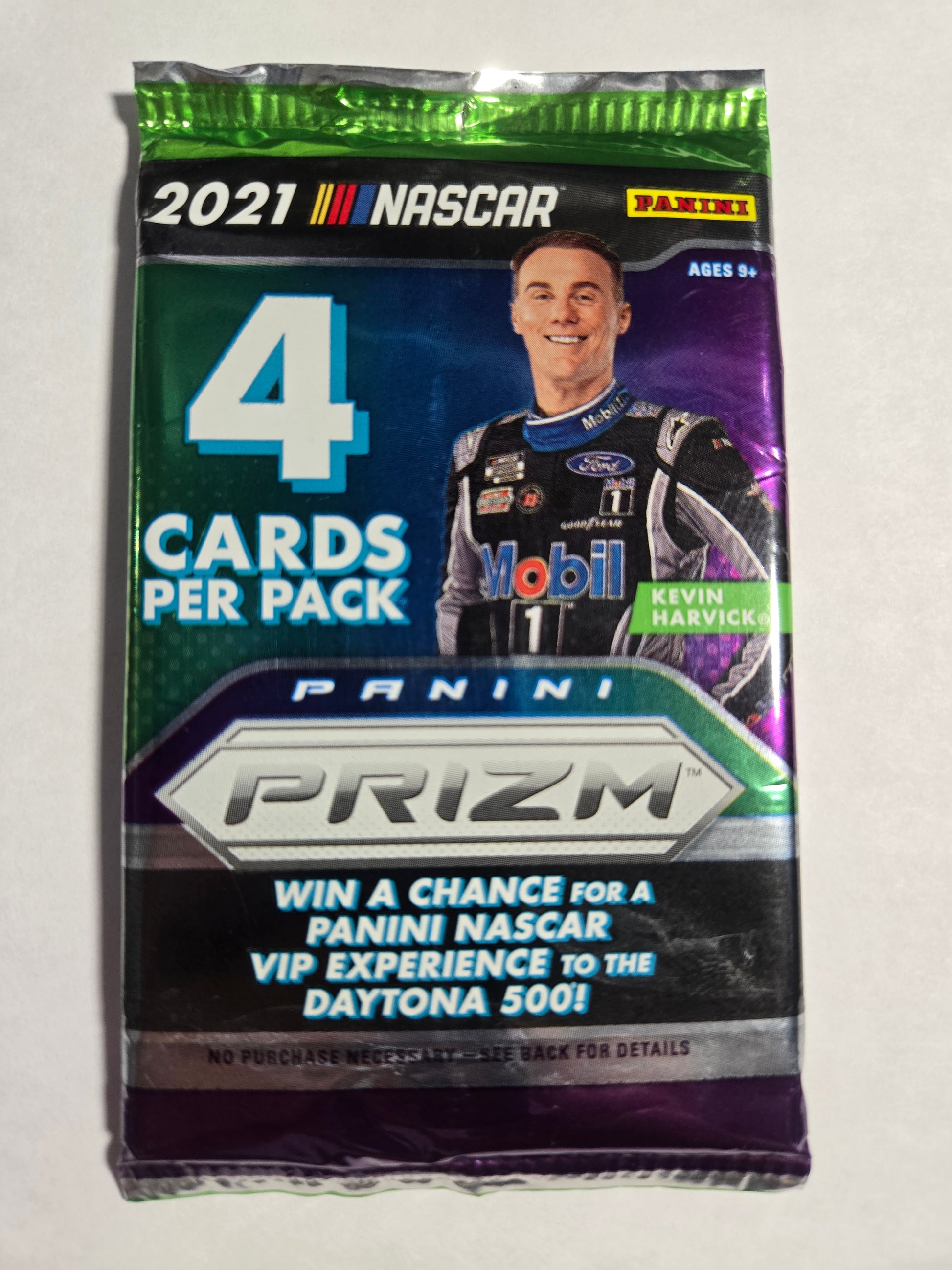 New factory-sealed 2021 Panini Prizm NASCAR racing single pack containing four cards