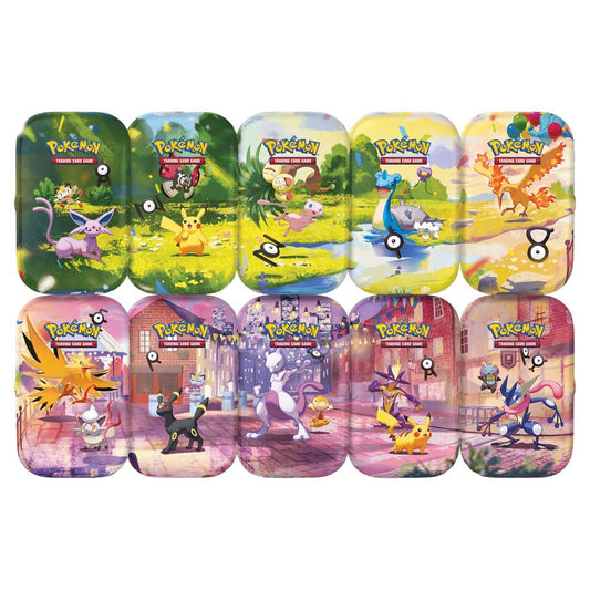 Pokémon TCG 30th Celebration Mini Tins Display with 10 sealed mini tins