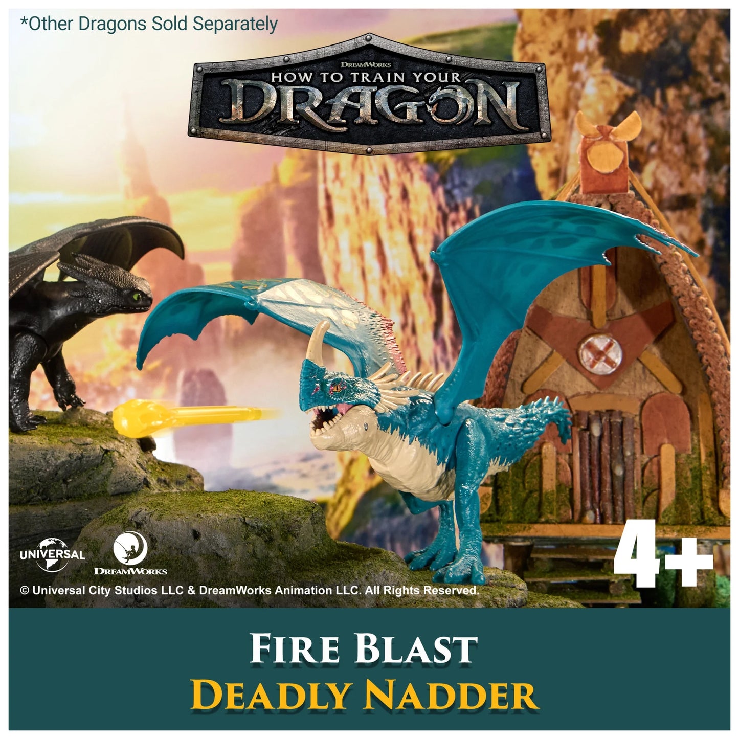 DreamWorks Dragons Battle Dragons Fire Blast Deadly Nadder 10-Inch Action Figure