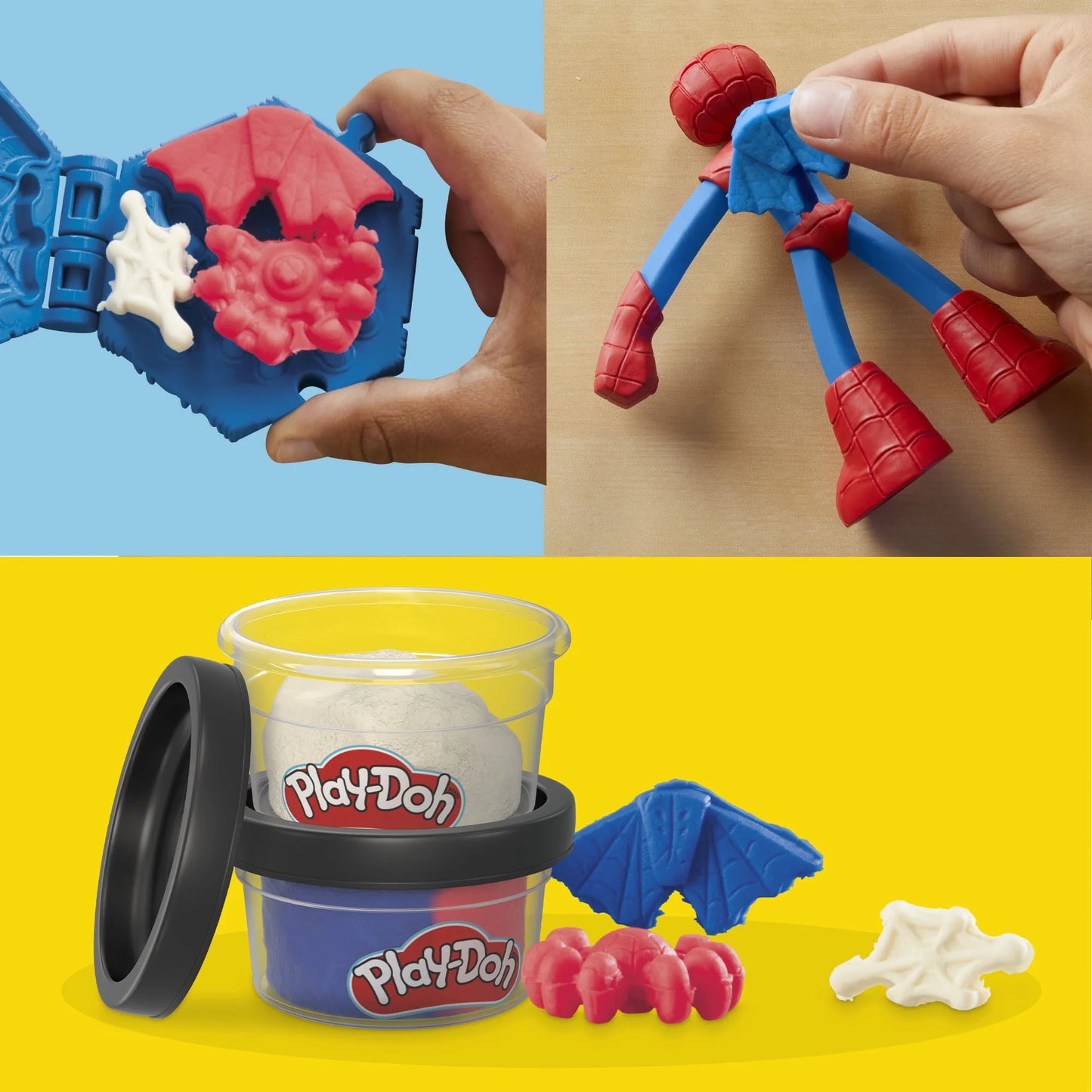 Play-Doh Marvel Spider-Man Thwip Squisher Action Figure Playset with 2-Ounce Compound