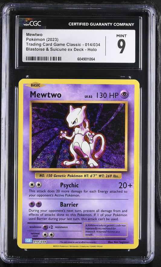 2023 Trading Card Game Classic #014/034 Mewtwo CGC 9