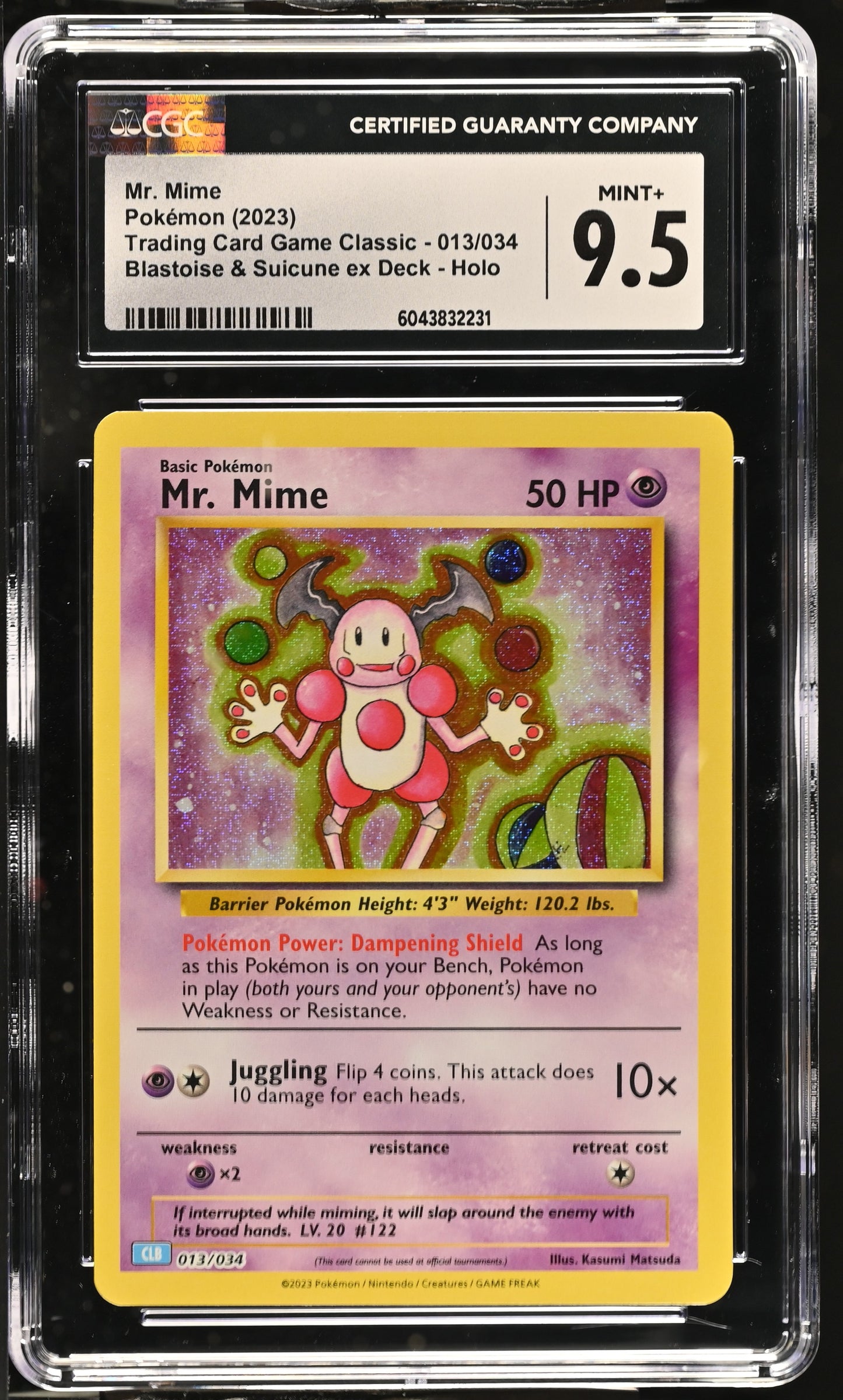 2023 Trading Card Game Classic #013/034 Mr. Mime CGC 9.5