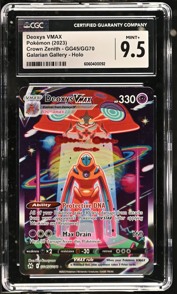 2023 Crown Zenith #GG45/GG70 Deoxys VMAX CGC 9.5 Graded Pokémon Card