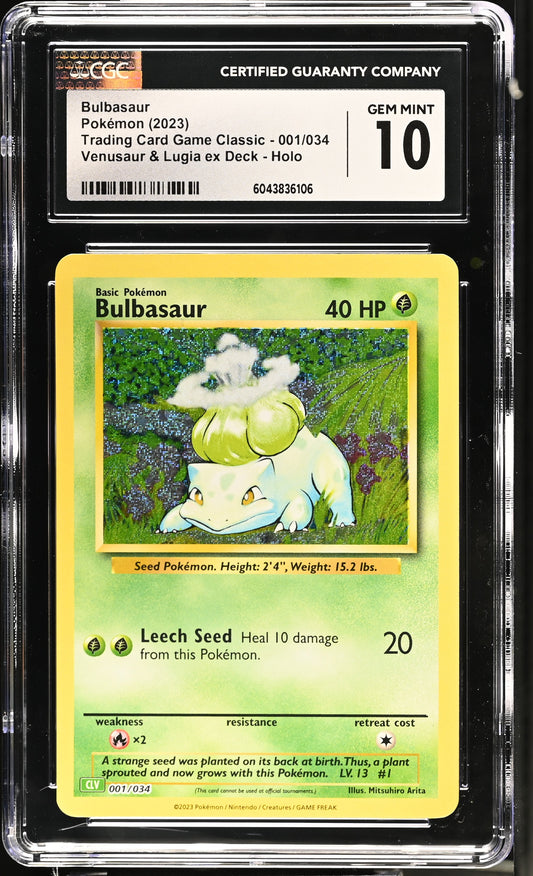 2023 Trading Card Game Classic #001/034 Bulbasaur CGC 10