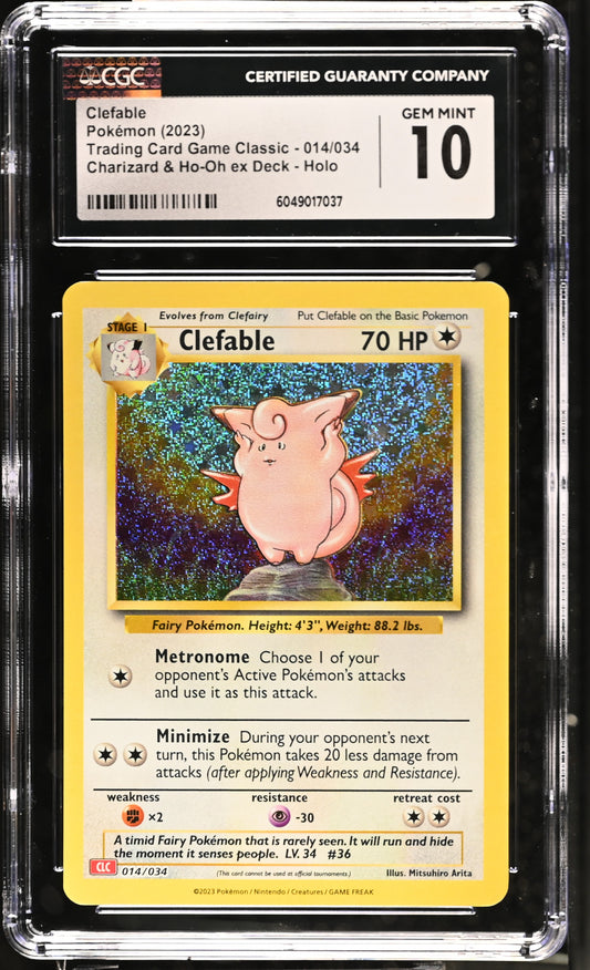 2023 Trading Card Game Classic #014/034 Clefable CGC 10